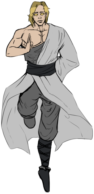 Monk character portrait